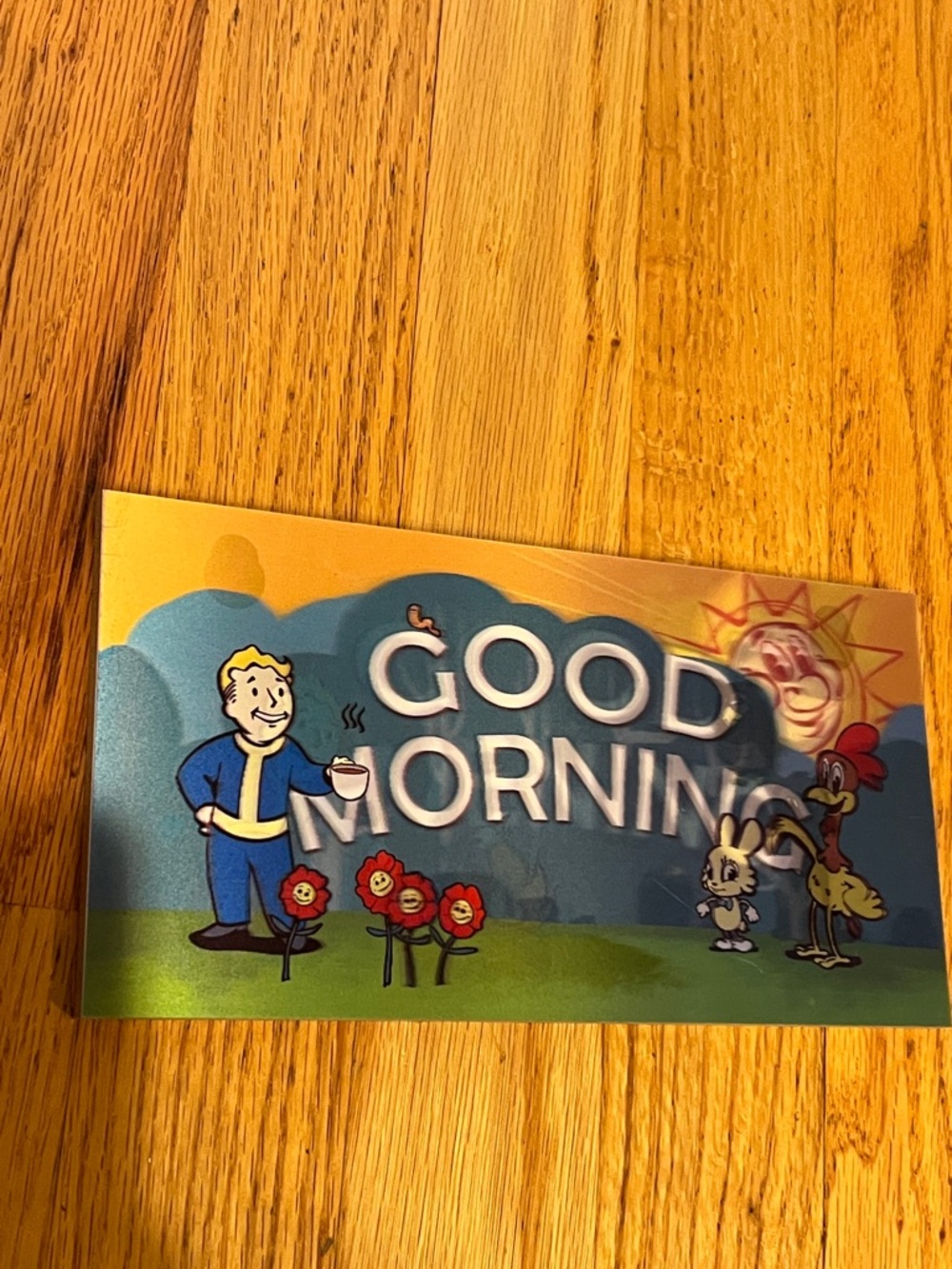 CultureFly Fallout 76 Vault Boy Wood Plaque Cartoon Holographic  Sign